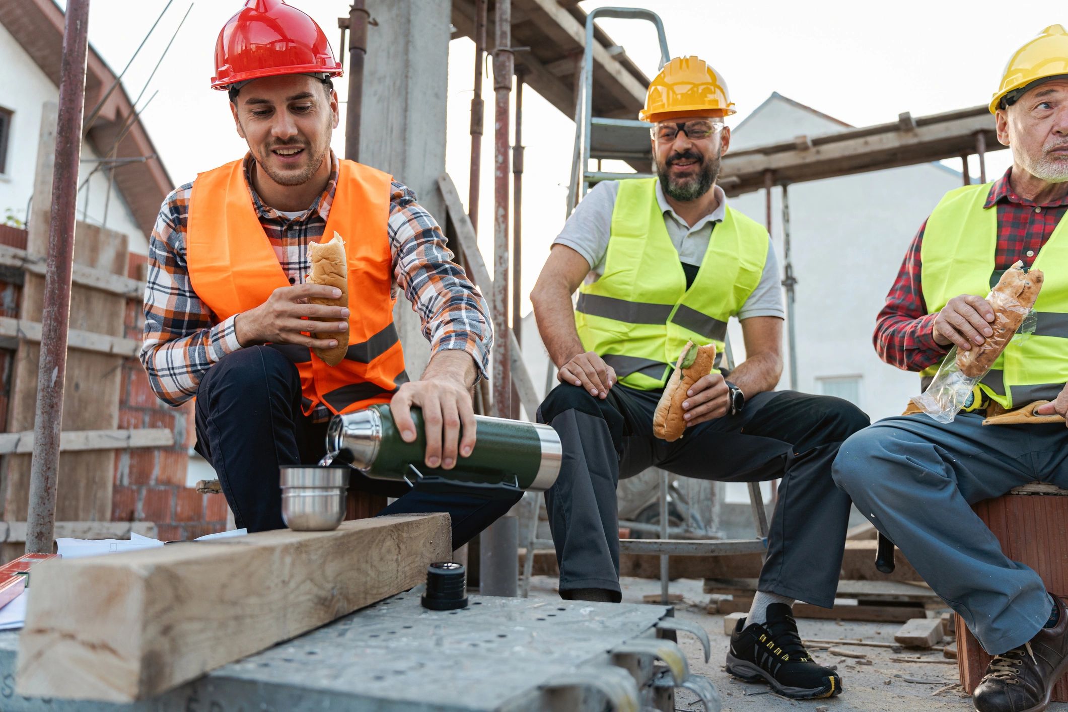 Construction professionals on a jobsite