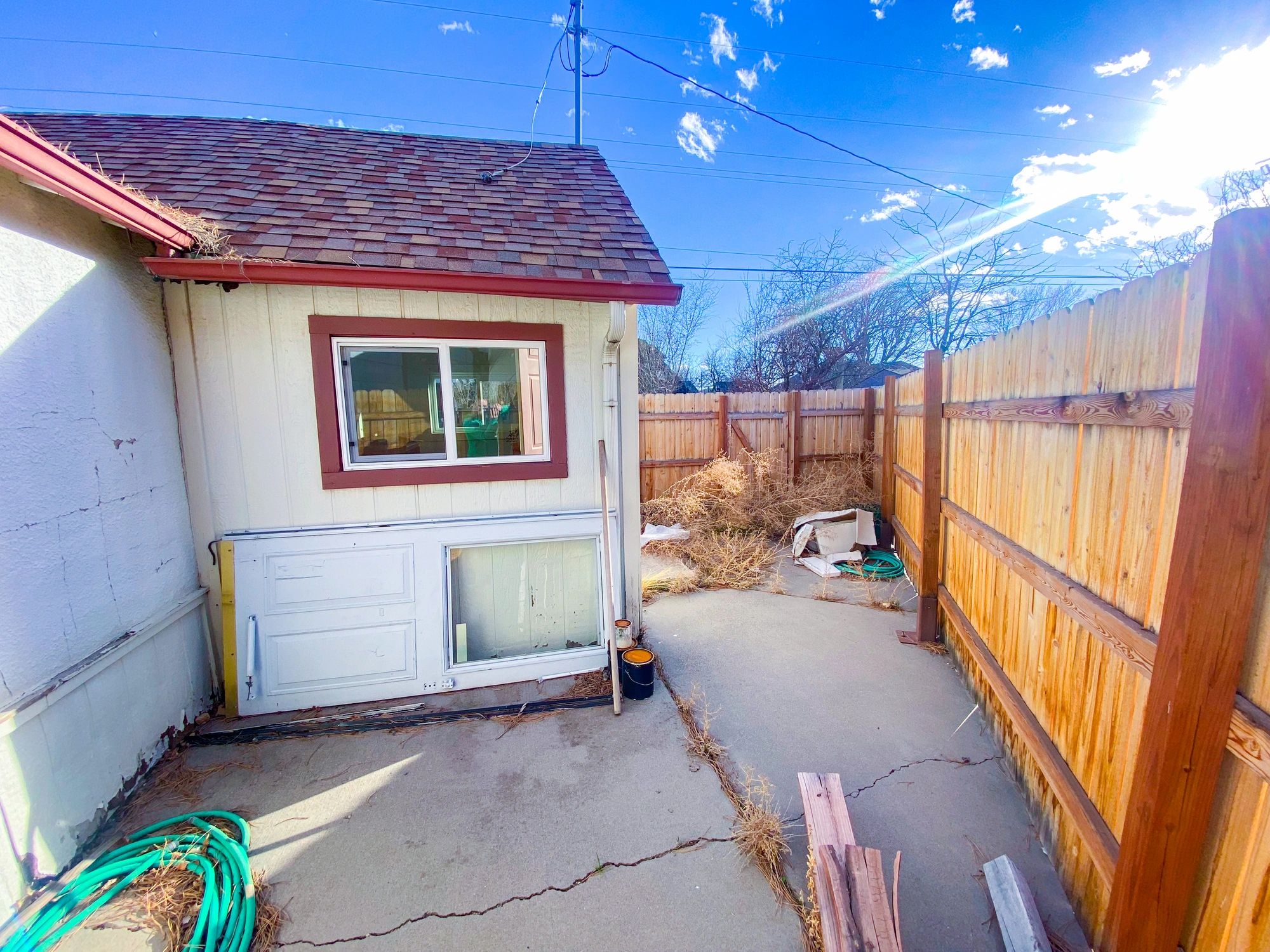 Completed exterior with clean siding lines