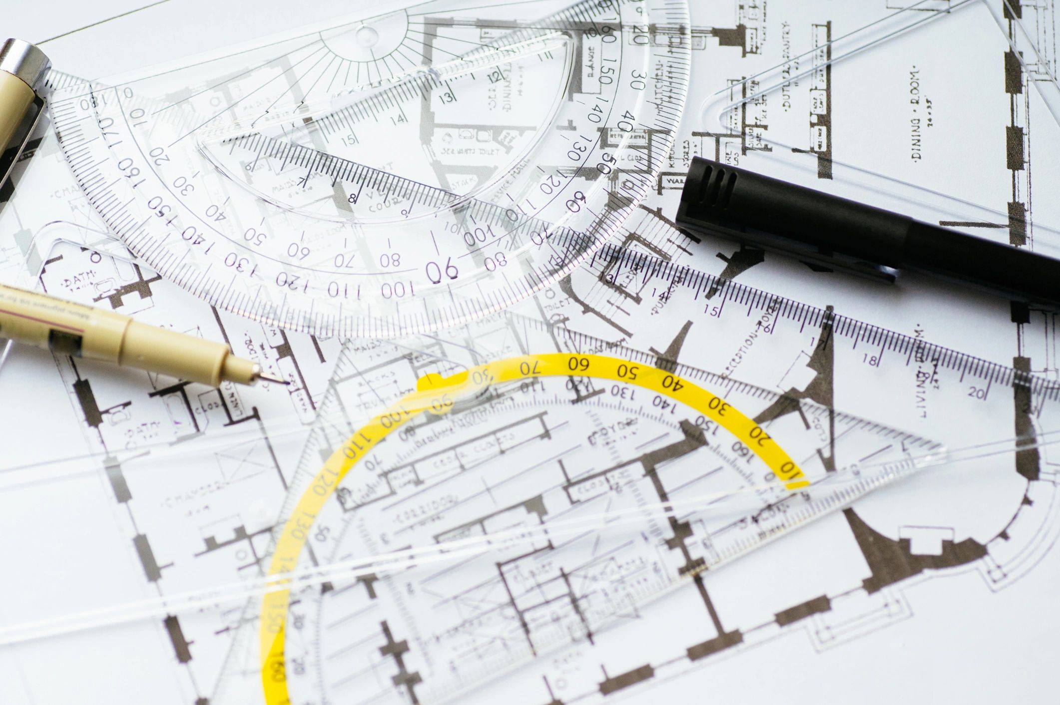Construction planning tools on top of an architectural drawing